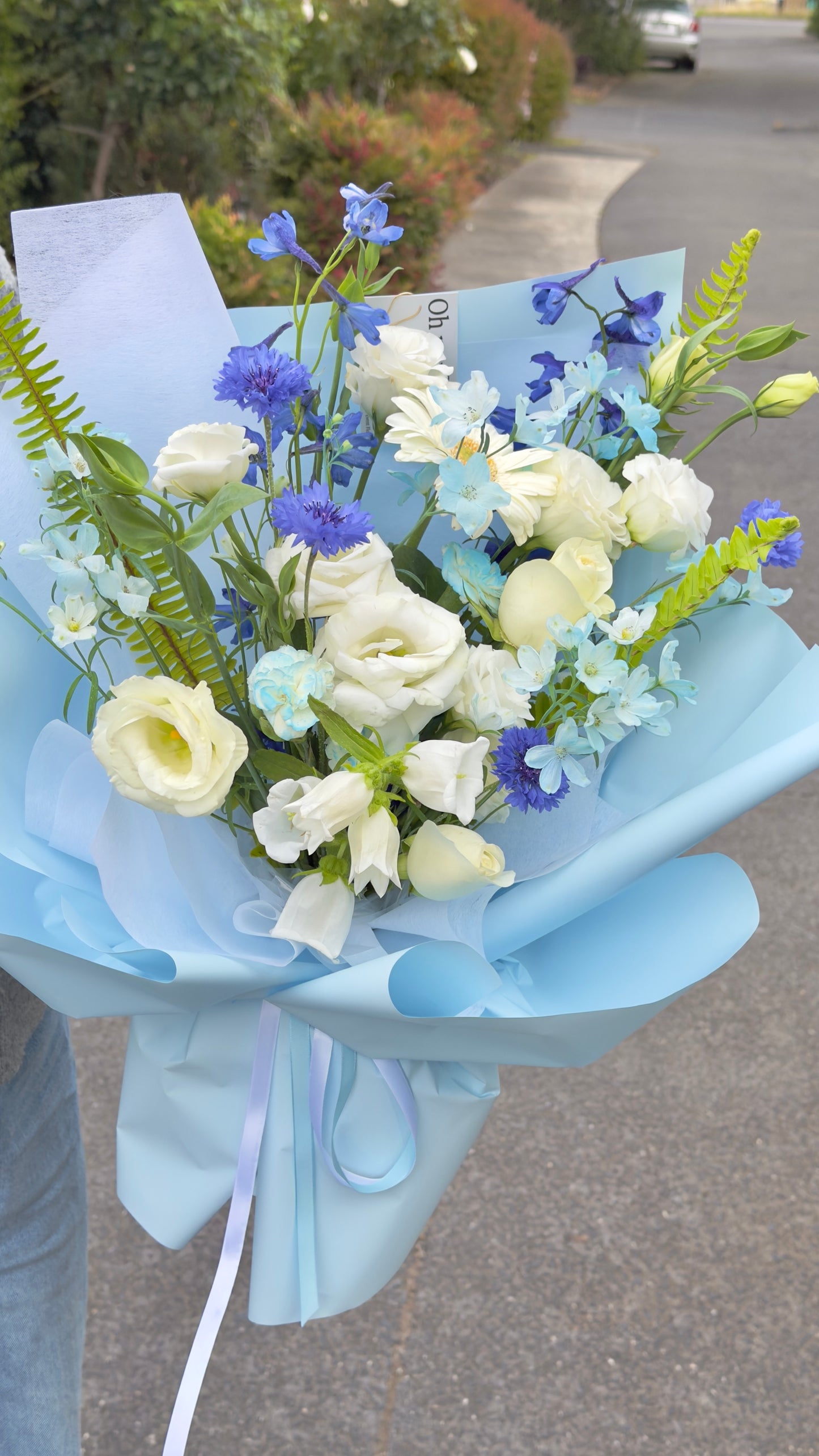 White Blue Seasonal Bouquet