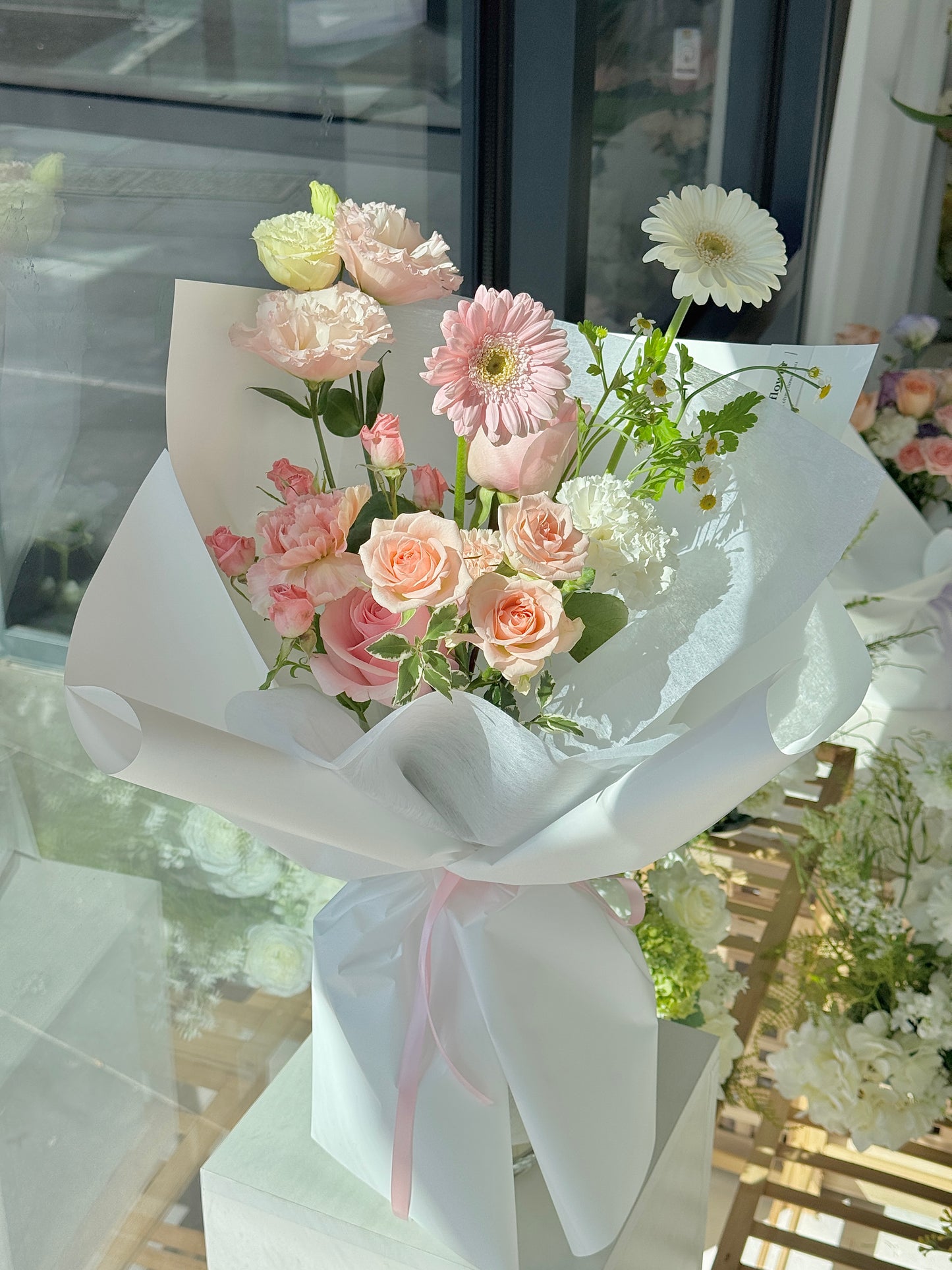 Pink White Flower Bouquet