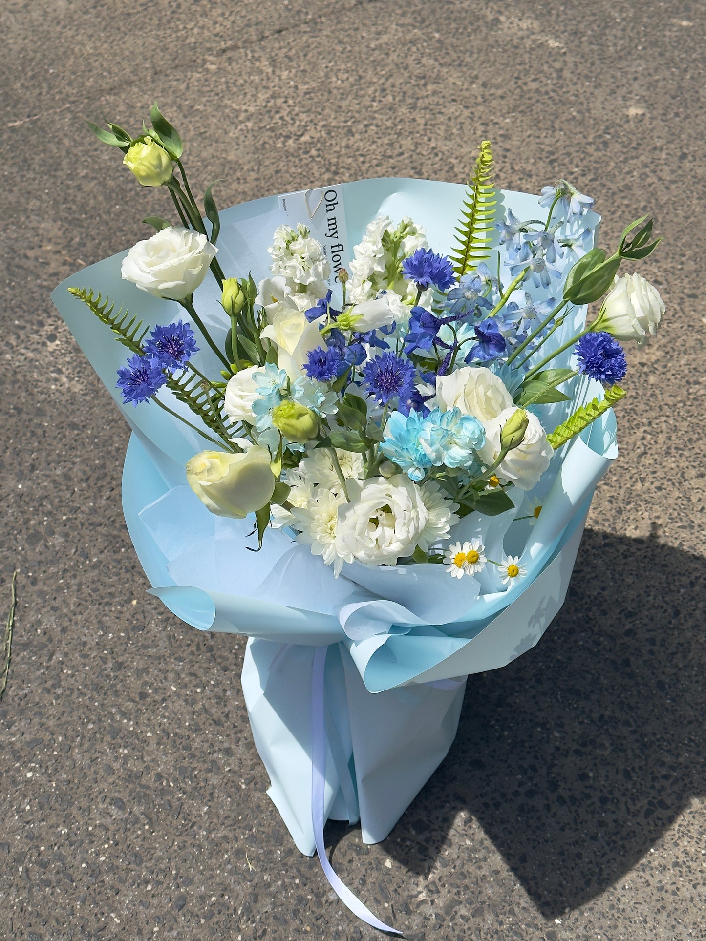 White Blue Seasonal Bouquet