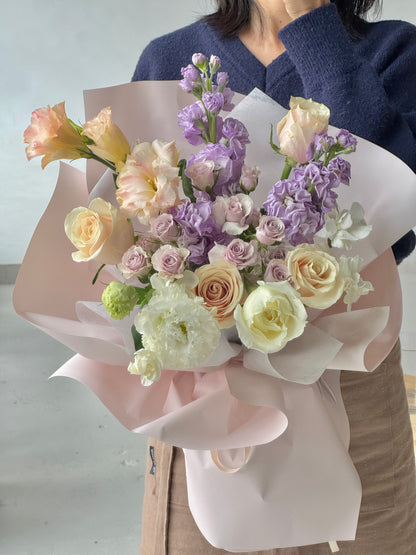 Peach Lavender Seasonal Bouquet