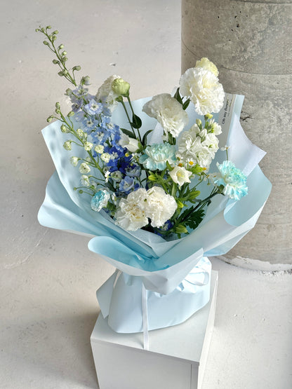 White Blue Seasonal Bouquet