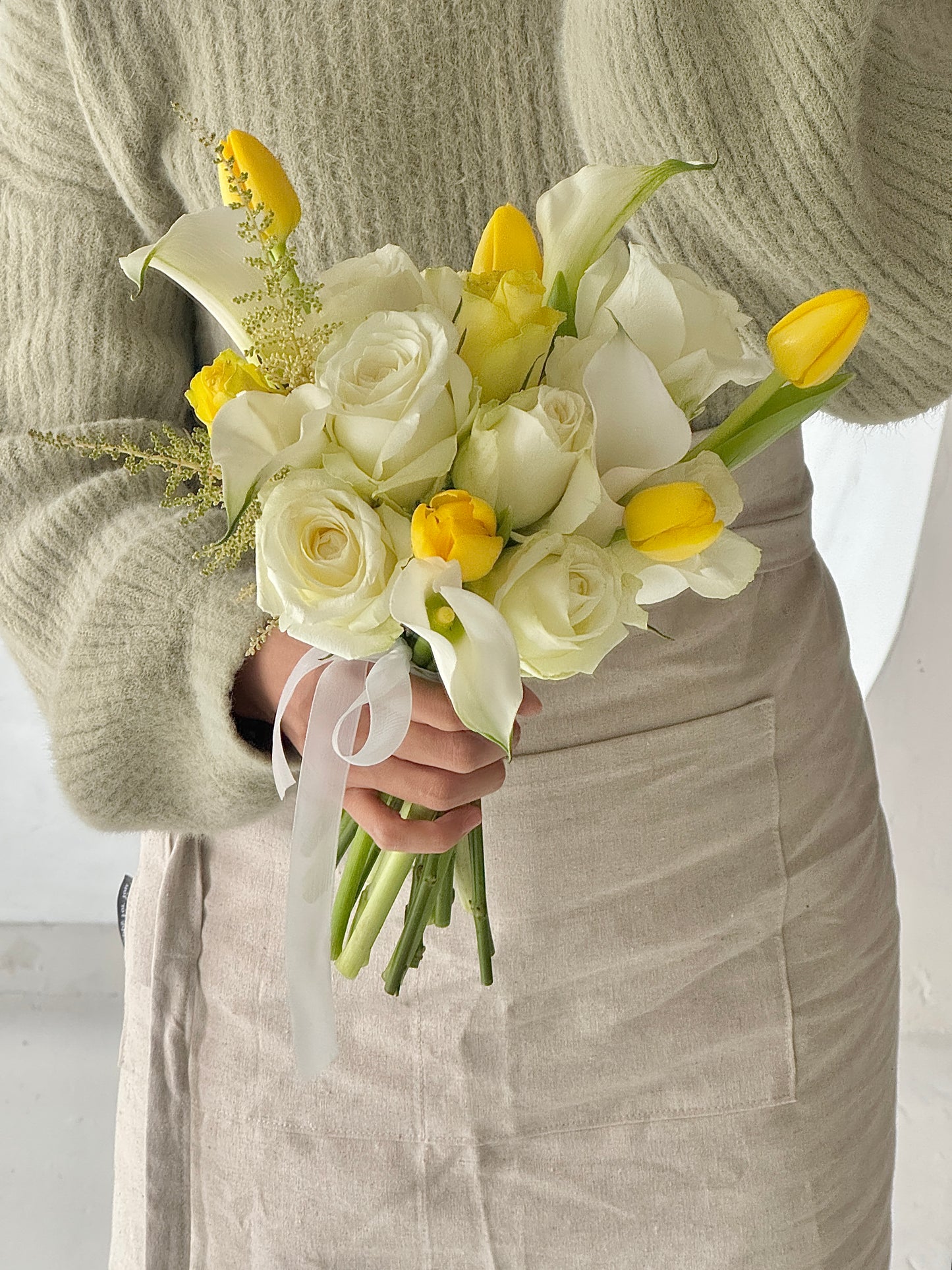 Bridal Bouquet - Yellow & White