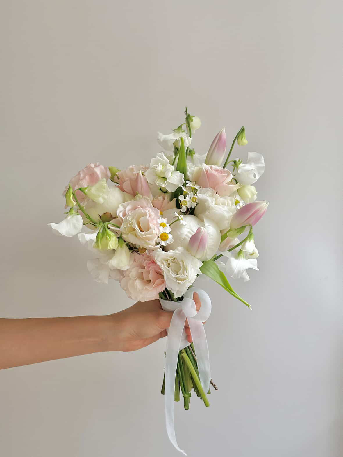 Bridal Bouquet - Pastel Pink & White