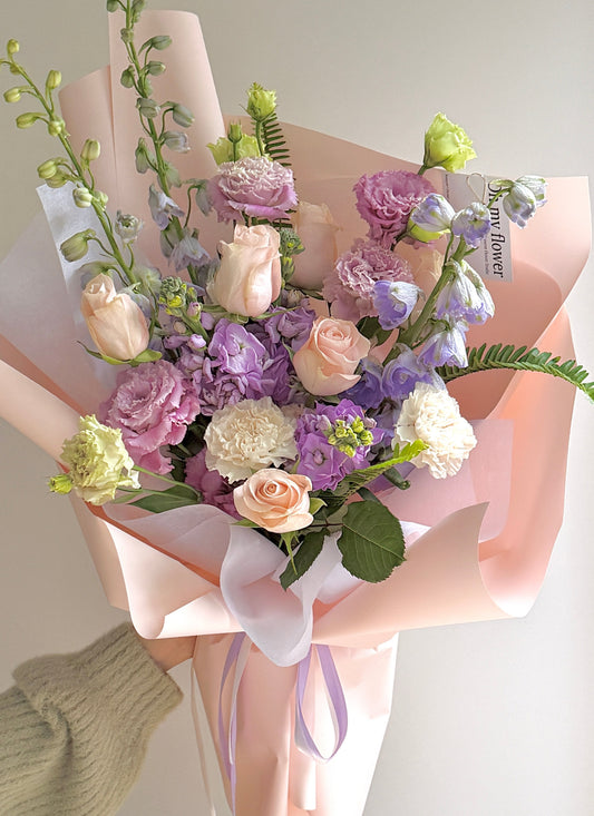 Peach Lavender Seasonal Bouquet