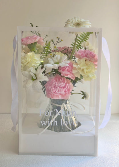 Carnation Love Vase (Pink Yellow)