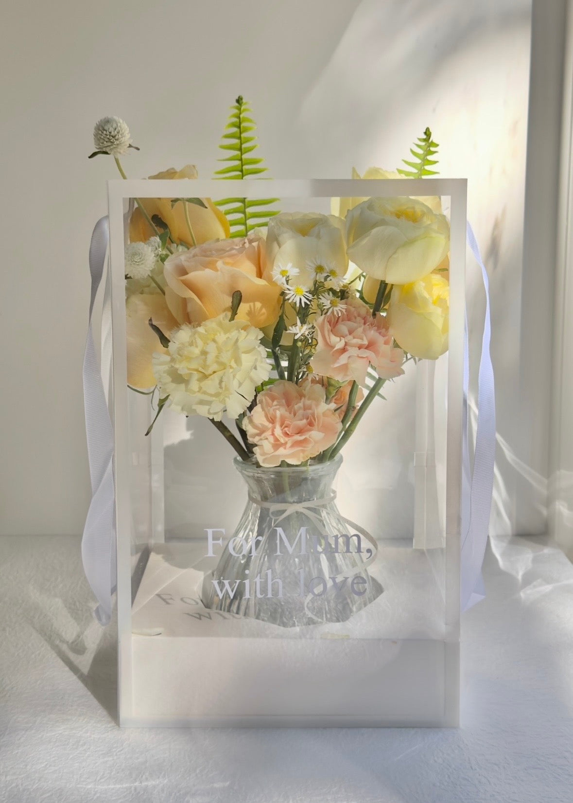 With Love Rose Vase (Peach Yellow)