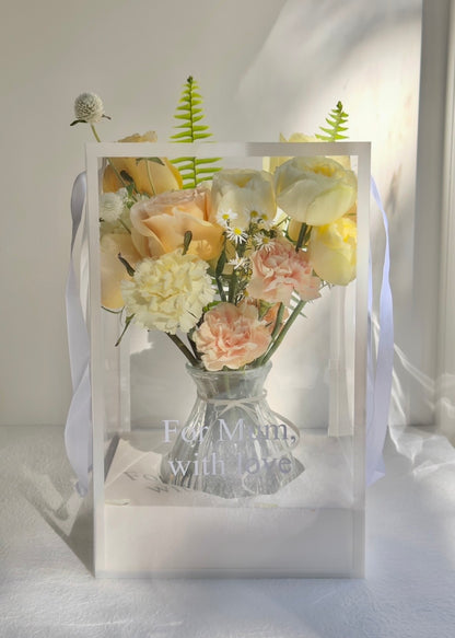 With Love Rose Vase (Peach Yellow)