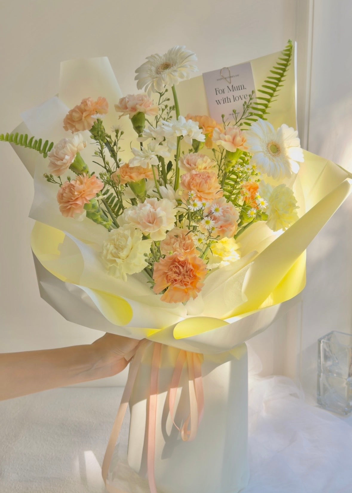 Carnation Love Bouquet (Peach Yellow)