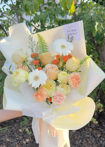 With Love Rose Bouquet (Peach Yellow)